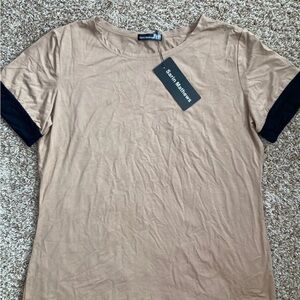 Sarah Matthews Tan Short Sleeve Tee